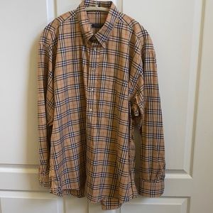 Burberry plaid button down dress shirt- men’s XL.